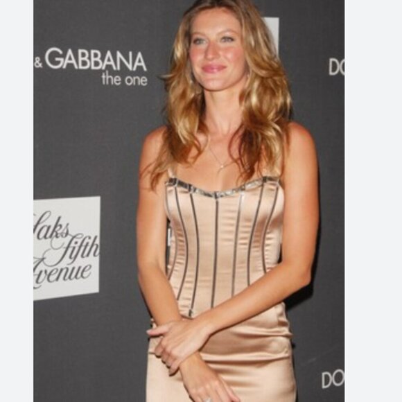 Vintage Dolce & Gabbana F/W 2007 Silver Zipper Dress sz 46 - Picture 3 of 16